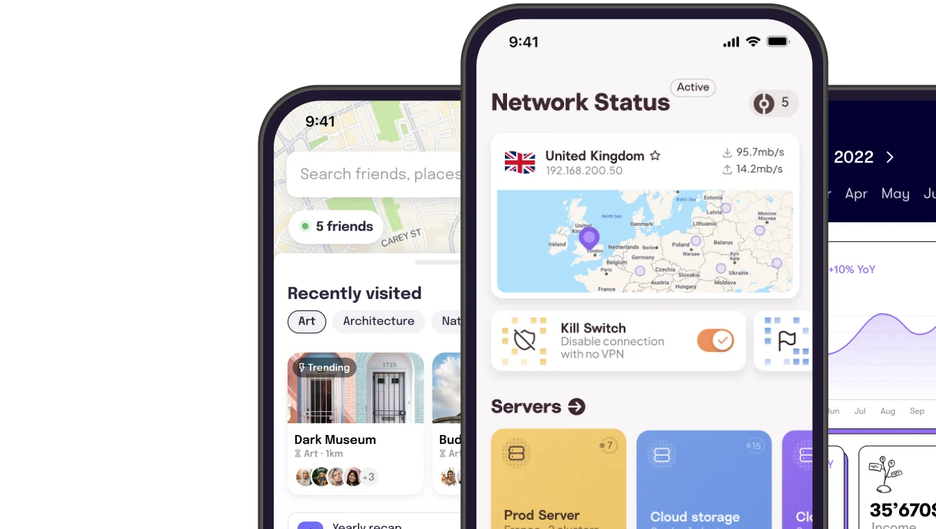 Some mobile app mockups that I did throughout the years